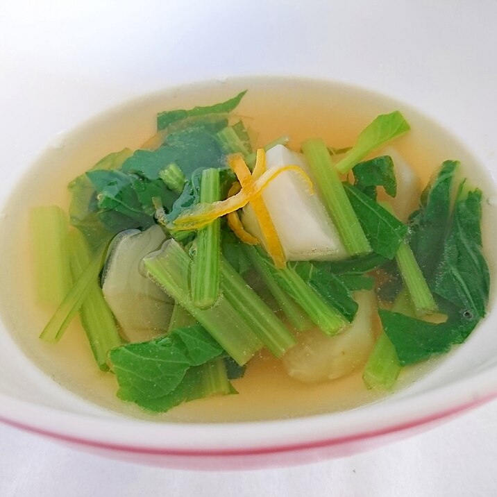 蕪と小松菜のスープ